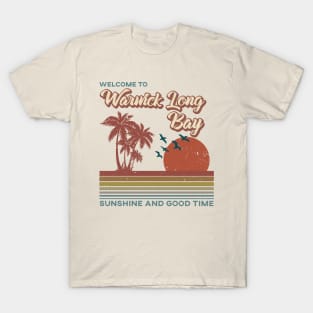 Warwick Long Bay Beach - Warwick Long Bay Beach Retro Sunset T-Shirt